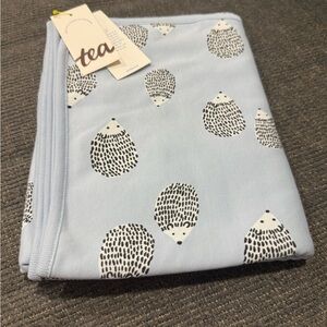 Tea Collection Light Blue Hedgehog Blanket